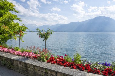 Montreux şehrinin seti, Vaud Kantonu, İsviçre