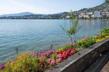 Montreux şehrinin seti, Vaud Kantonu, İsviçre
