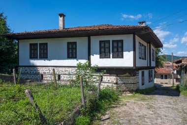 Bulgaristan 'ın başkenti Elena, Veliko Tarnovo' daki 19. yüzyıl evleri