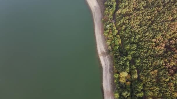 Aerial Autumn View Forty Springs Reservoir Közelében Város Asenovgrad Plovdiv — Stock videók