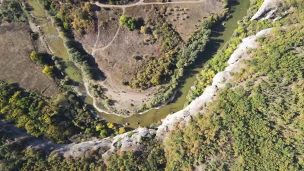 Vista Aérea Incrível Aglen Canyon Rio Vit Região Lovech Bulgária — Vídeo de Stock