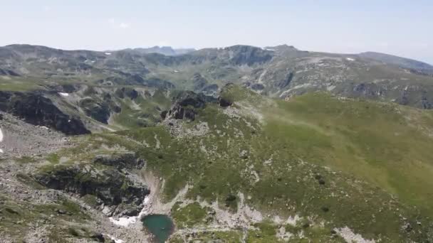 Aerial Summer View Rila Mountain Malyovitsa Peak Bulgaria — Αρχείο Βίντεο