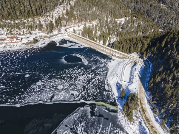 stock image Aerial view of Golyam Beglik Reservoir, Pazardzhik Region, Bulgaria