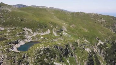 Aerial summer view of Rila Mountain near Malyovitsa peak, Bulgaria