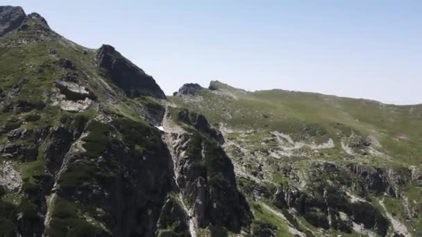 Aerial Summer View Rila Mountain Malyovitsa Peak Bulgaria — Vídeo de Stock