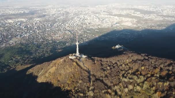Increíble Otoño Aéreo Montaña Vitosha Bulgaria — Vídeos de Stock
