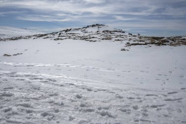 Vitosha Dağı 'nın kış manzarası, Sofya Şehir Bölgesi, Bulgaristan