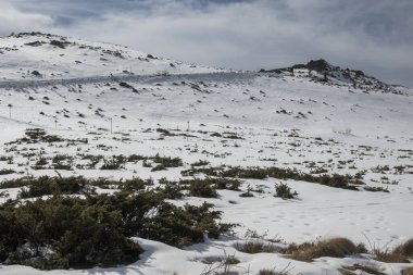 Vitosha Dağı 'nın kış manzarası, Sofya Şehir Bölgesi, Bulgaristan