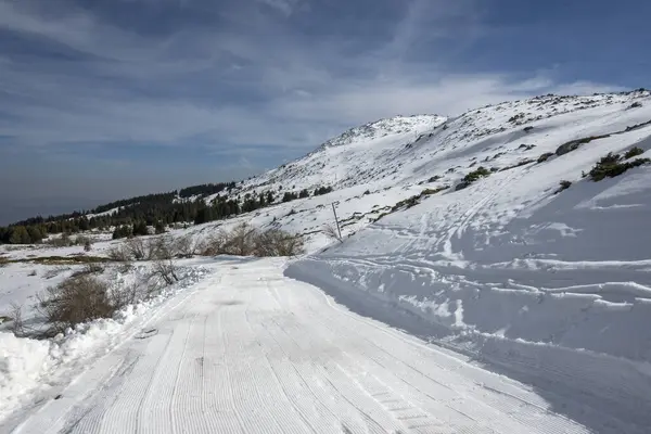 Vitosha Dağı 'nın kış manzarası, Sofya Şehir Bölgesi, Bulgaristan