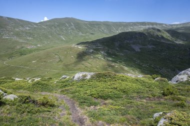 Bulgaristan 'ın Kalin zirvesi yakınlarındaki Rila Dağı' nın İnanılmaz Yaz Manzarası