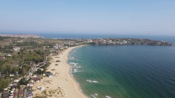 Vista Aerea Smokinya Beach Vicino Sozopol Regione Burgas Bulgaria — Video Stock