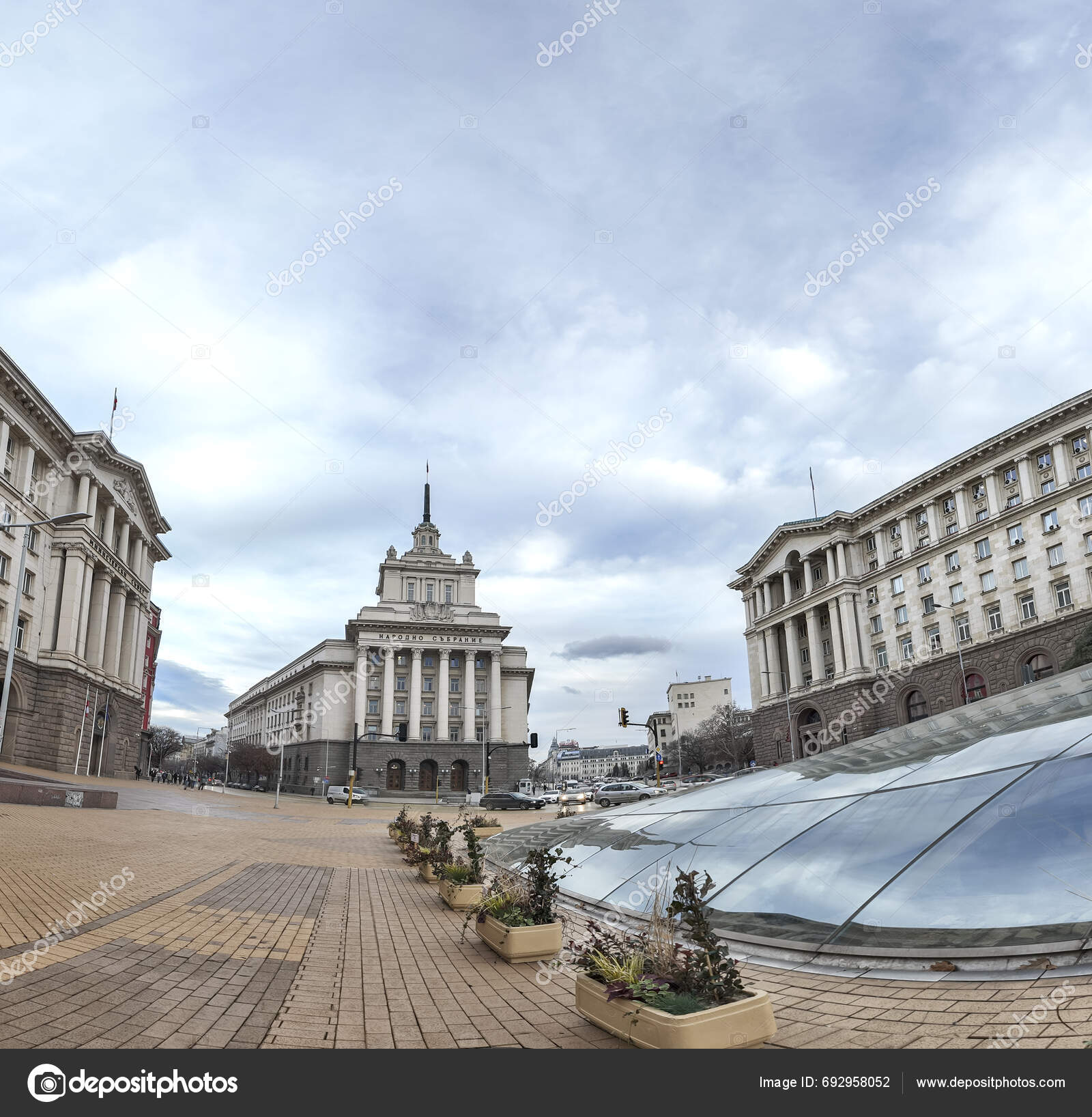 Sofia Bulgaria December 2023 Panorama Nezavisimost Independence Square