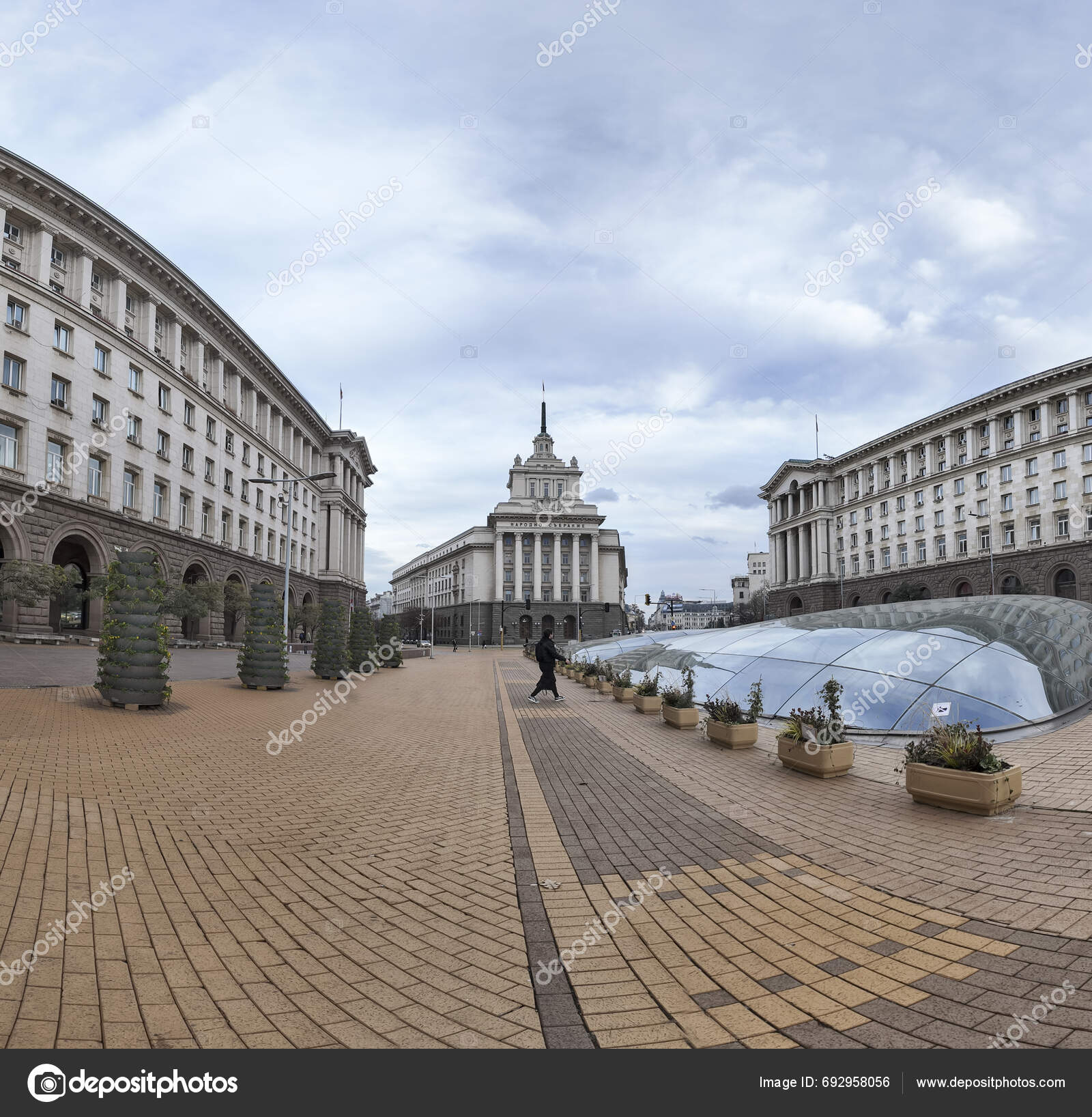 Sofia Bulgaria December 2023 Panorama Nezavisimost Independence Square