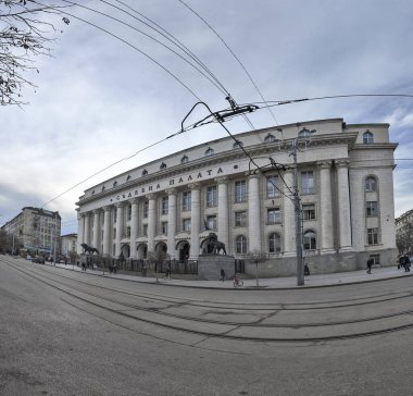 SOFYA, BULGARIA - 13 Aralık 2023: Bulgaristan 'ın Sofya kentindeki Adalet Sarayı