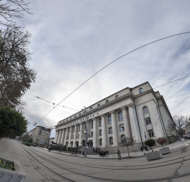 SOFYA, BULGARIA - 13 Aralık 2023: Bulgaristan 'ın Sofya kentindeki Adalet Sarayı