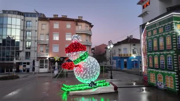 Petrich Bulgaria December 2023 Sunset View Center Town Petrich Blagoevgrad — Stock Video