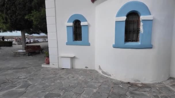 Porto Lagos Greece December 2023 Saint Nicholas Monastery Located Two — Stock Video