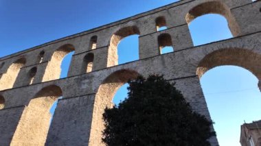 Ancient Aqueduct in city of Kavala, Eastern Macedonia and Thrace, Greece