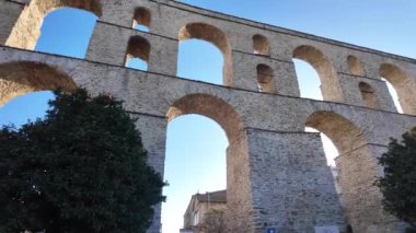 Ancient Aqueduct in city of Kavala, Eastern Macedonia and Thrace, Greece