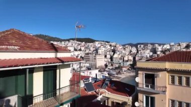Panorama of city of Kavala, Eastern Macedonia and Thrace, Greece