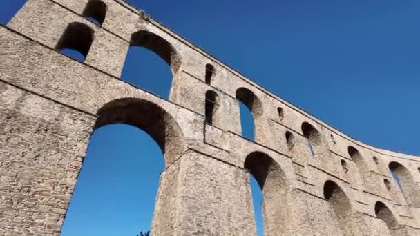 Ancient Aqueduct City Kavala Eastern Macedonia Thrace Greece — Vídeo de Stock