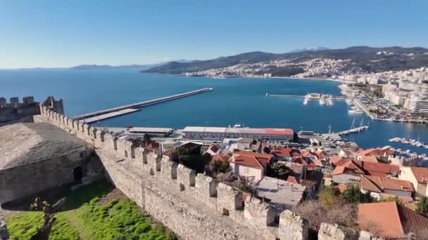 Panorama City Kavala Eastern Macedonia Thrace Greece — Stock Video