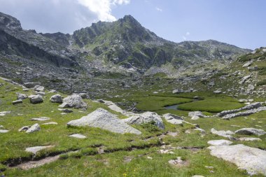Bulgaristan 'ın Kalin zirvesi yakınlarındaki Rila Dağı' nın İnanılmaz Yaz Manzarası