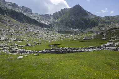 Bulgaristan 'ın Kalin zirvesi yakınlarındaki Rila Dağı' nın İnanılmaz Yaz Manzarası