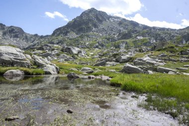 Bulgaristan 'ın Kalin zirvesi yakınlarındaki Rila Dağı' nın İnanılmaz Yaz Manzarası