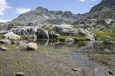 Bulgaristan 'ın Kalin zirvesi yakınlarındaki Rila Dağı' nın İnanılmaz Yaz Manzarası