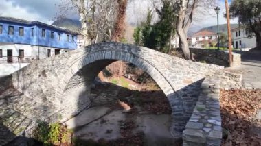 Kavala, Doğu Makedonya ve Yunanistan 'ın Trakya kenti yakınlarındaki Moustheni köyündeki eski ev