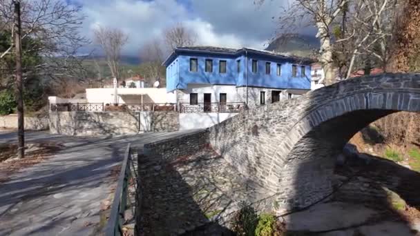 Old House Village Moustheni Kavala East Macedonia Thrace Greece — Stock Video
