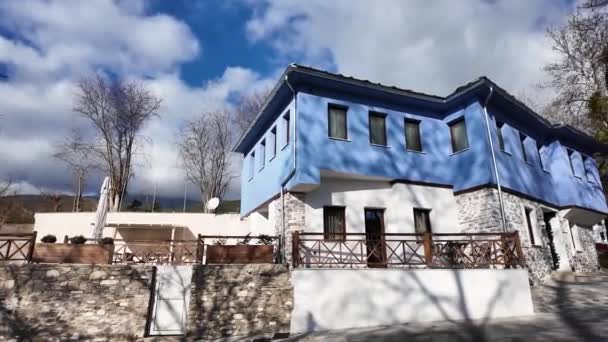 Casa Velha Vila Moustheni Perto Kavala Macedónia Oriental Trácia Grécia — Vídeo de Stock