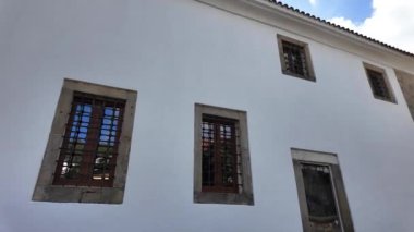 Yunanistan 'ın Xanthi, Doğu Makedonya ve Trakya kentindeki sokak ve eski evler