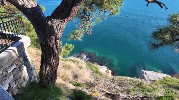 Panorama Coastline City Kavala Eastern Macedonia Thrace Greece — Stock Video
