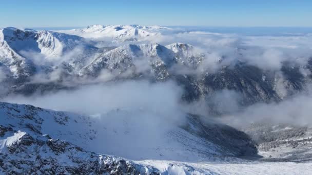 Niesamowity Widok Góry Rila Pobliżu Szczytu Musala Bułgaria — Wideo stockowe