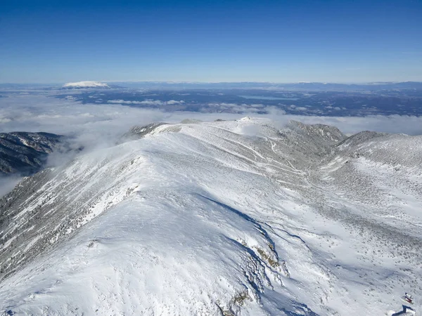 Stock image Amazing Aerial Winter view of Rila mountain near Musala peak, Bulgaria