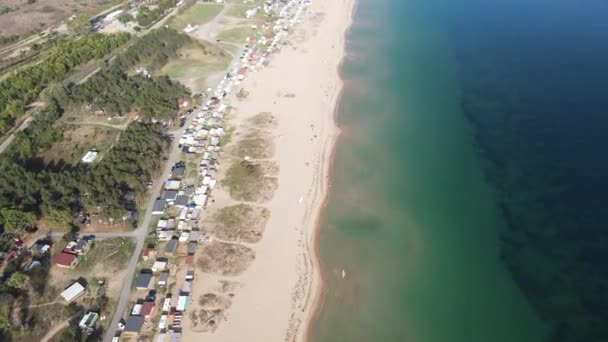 Bulgaristan Burgaz Bölgesi Nin Sozopol Kasabası Yakınlarındaki Gradina Bahçe Plajının — Stok video