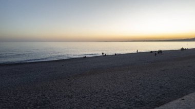 Nazik, FRANCE - 25 Ocak 2024: Nice, Provence Alpes-Cote d 'Azur, Fransa Kıyı Caddesi Panoraması