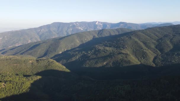 Aerial View Rhodopes Mountain Village Yavrovo Plovdiv Region Bulgaria — Stock Video