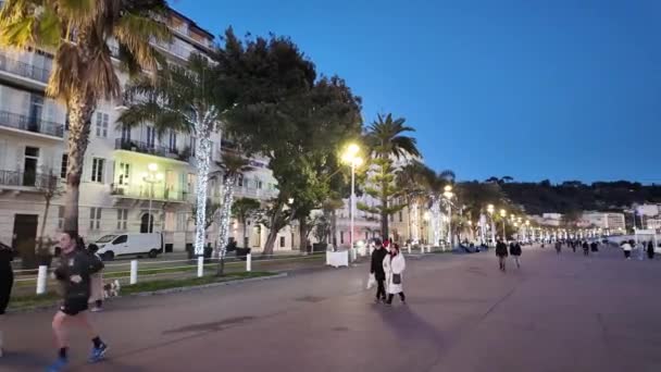 Nice 프랑스 2024년 25일 프로방스 알프스의 도시의 거리의 파노라마 Azur — 비디오