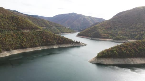 Vacha Antonivanovtsi Reservoir Rodop Dağları Filibe Bölgesi Bulgaristan — Stok video