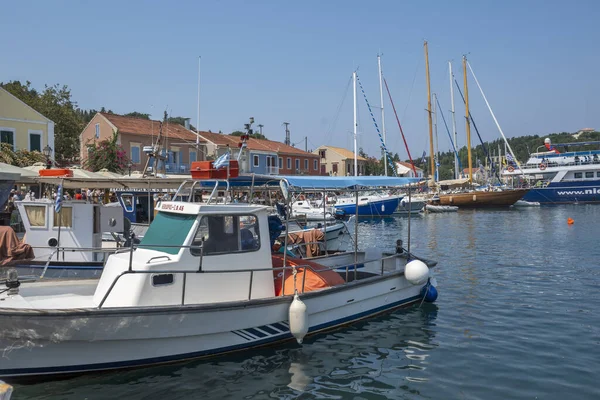 FISKARDO, GREECE - 24 AĞUSTOS 2023: Fiskardo, Cephalonia, İyon Adaları Panoraması, Yunanistan