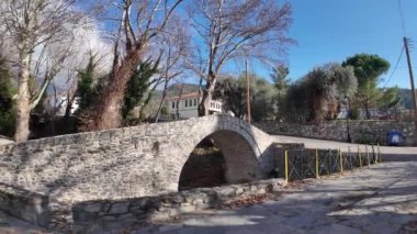 Kavala, Doğu Makedonya ve Yunanistan 'ın Trakya kenti yakınlarındaki Moustheni köyündeki eski ev