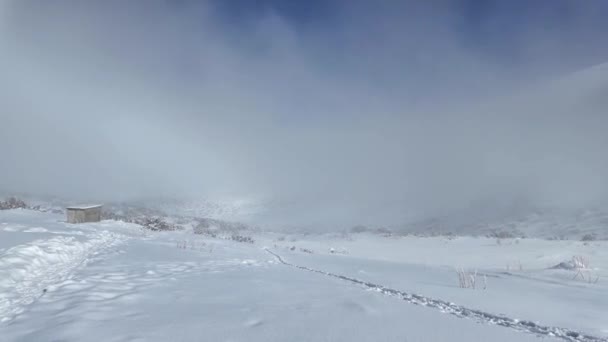 Úžasný Zimní Pohled Horu Rila Poblíž Vrcholu Musala Bulharsko — Stock video