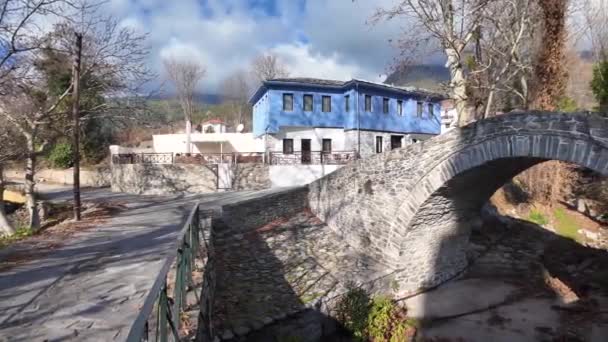 东马其顿Kavala和希腊色雷斯附近Moustheni村的老房子 — 图库视频影像
