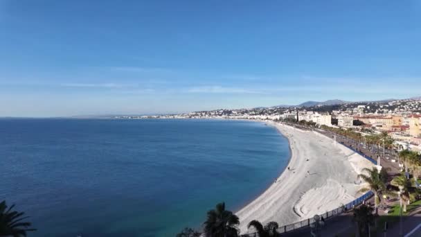 Panoramautsikt Över Staden Nice Provence Alpes Cote Azur Frankrike — Stockvideo