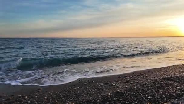ニースのビーチのサンセットビュー プロヴァンスアルペスコートダジュール フランス — ストック動画