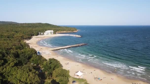Úžasný Letecký Pohled Pláž Perla Burgas Region Bulharsko — Stock video