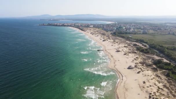 Niesamowity Widok Lotu Ptaka Plażę Perla Obwód Burgas Bułgaria — Wideo stockowe